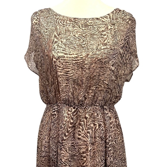 Alice + Olivia Kemper Silk Animal Print Open Strappy Back Mini Dress Women Large - Picture 6 of 14